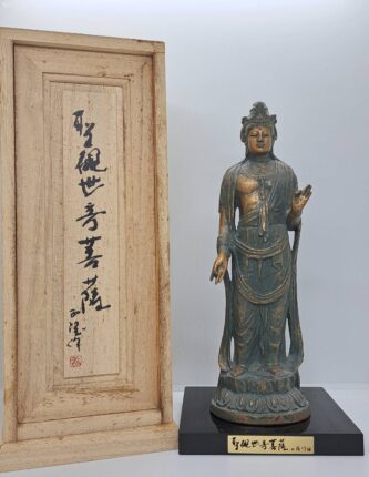 建畠大夢☆ブロンズ 天使像 共箱共布付き ｜西洋彫刻