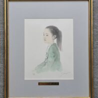 藤井勉 リトグラフ、「若草」