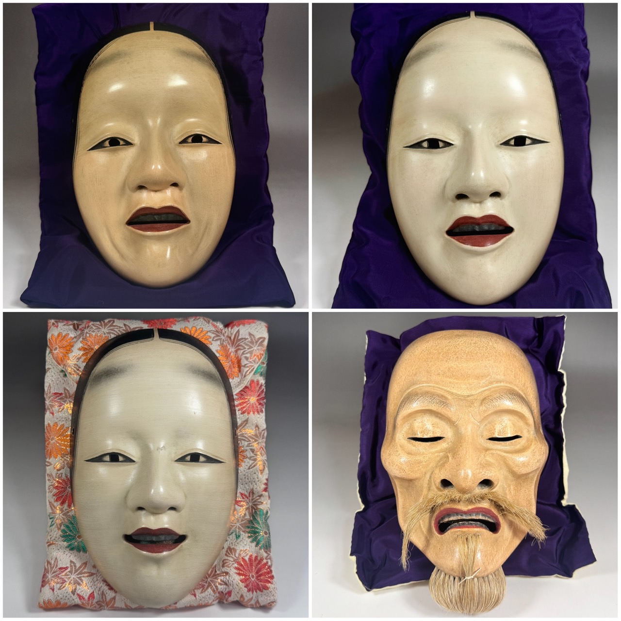 鈴木慶雲 彩色 能面 木彫 能楽 骨董品