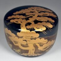 瑞雲 造 老松蒔絵 平棗
