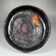 九代 大樋長左衛門 識箱 黒平茶碗 浅野焼