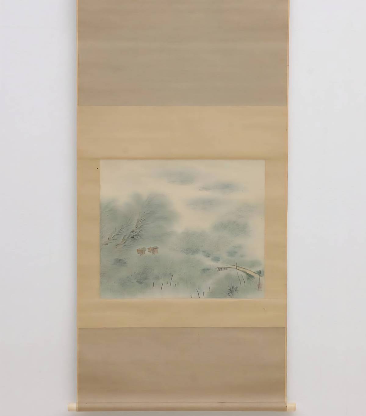 森田恒友 掛軸(絹本)「夏草」