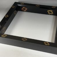 一后一兆 作 双蝶蒔絵 炉縁 / 宗偏流十代 宗囲 書付 花押 茶道具