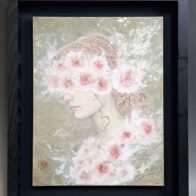 平田望 紙本 彩色「rosa mystica」日本画