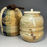 加藤芳右衛門 造 美濃 伊賀 茶入 茶道具