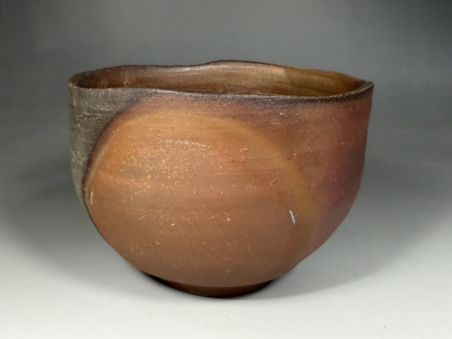 人間国宝 藤原雄 最上位作 備前 茶碗