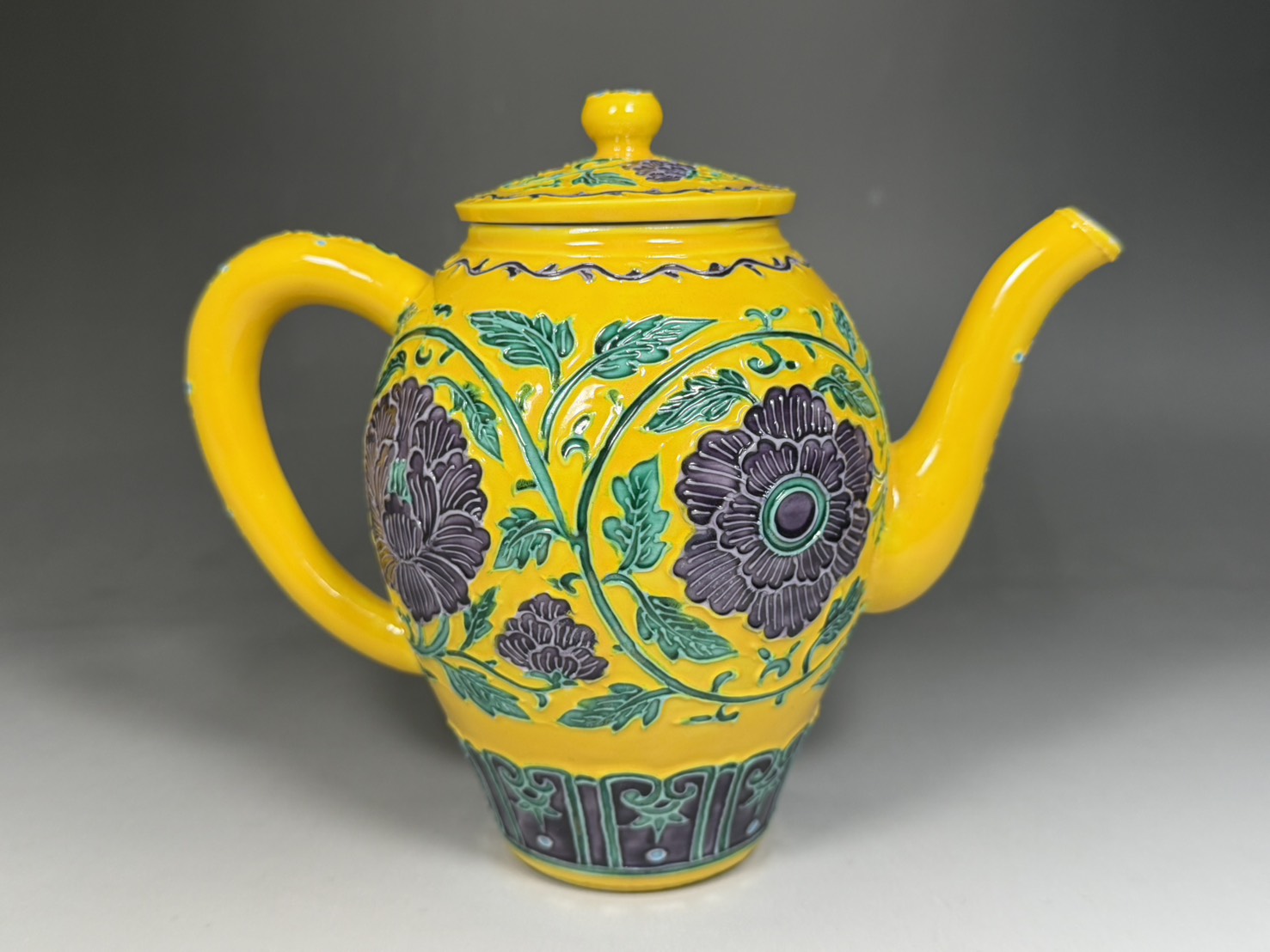 平安 高野昭阿弥 黄交趾 水注