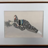 加山又造 オリジナル木版画「更紗」