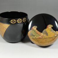 一后一兆 棗 / 不審庵 宗偏流 十代 山田宗囲 書付 山荘人形廻図