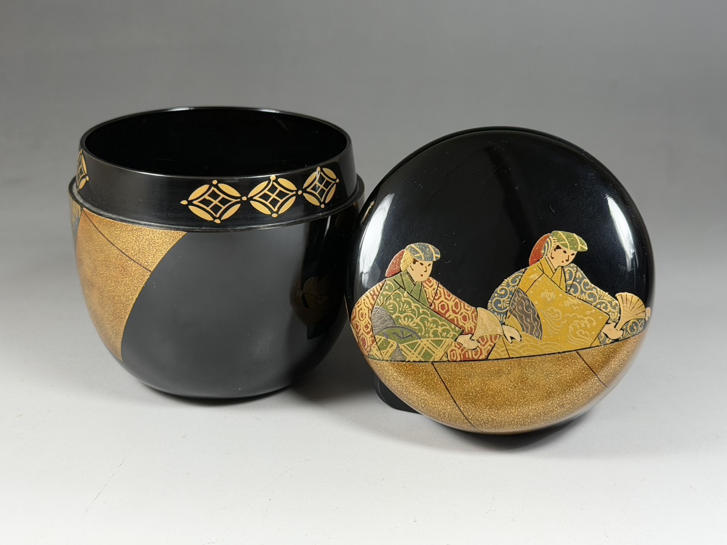 一后一兆 棗 / 不審庵 宗偏流 十代 山田宗囲 書付 山荘人形廻図