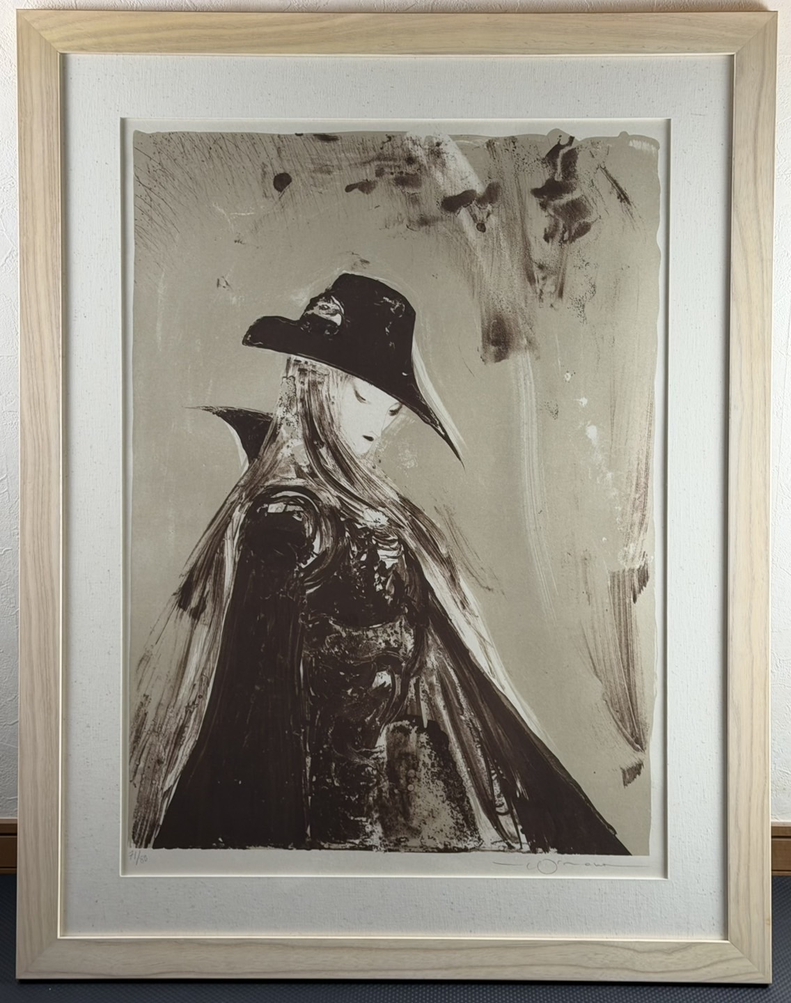 天野喜孝 「そよぎ(SEPIA)」大型 リトグラフ