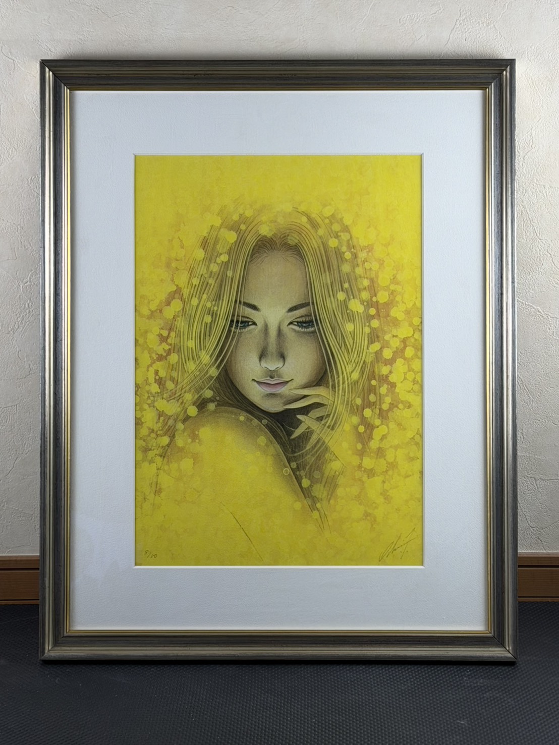 鶴田一郎 「蕾 (つぼみ)」版画