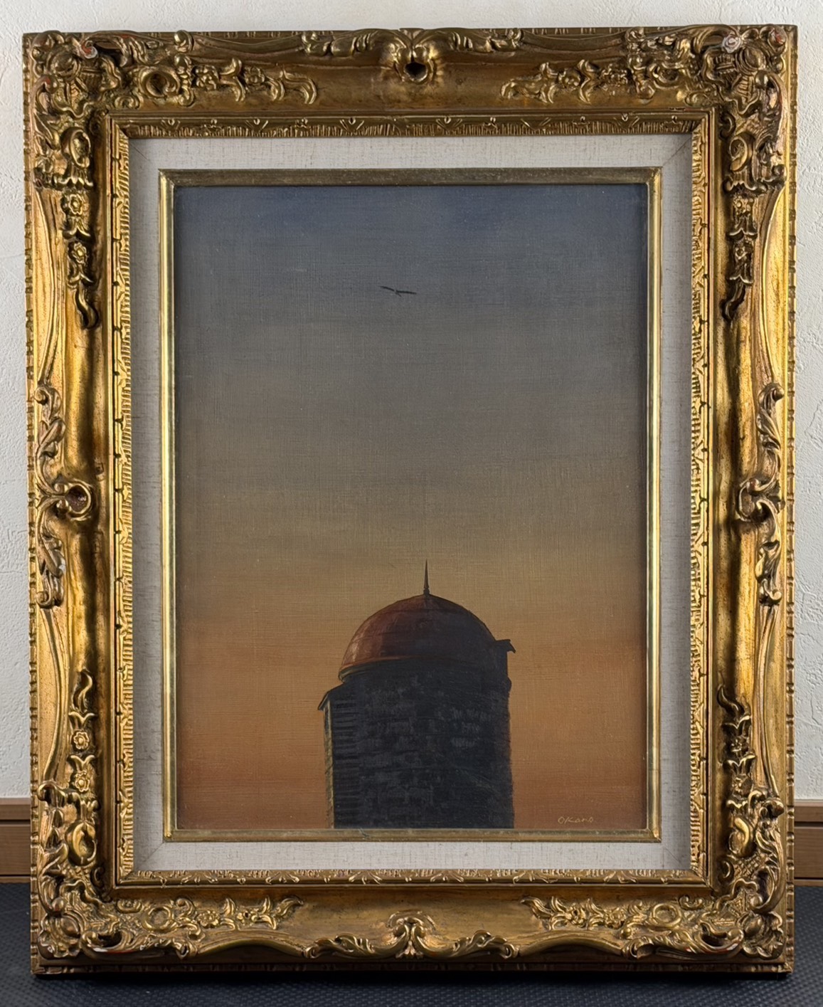 岡野浩二 キャンバス 油彩 「サイロ」