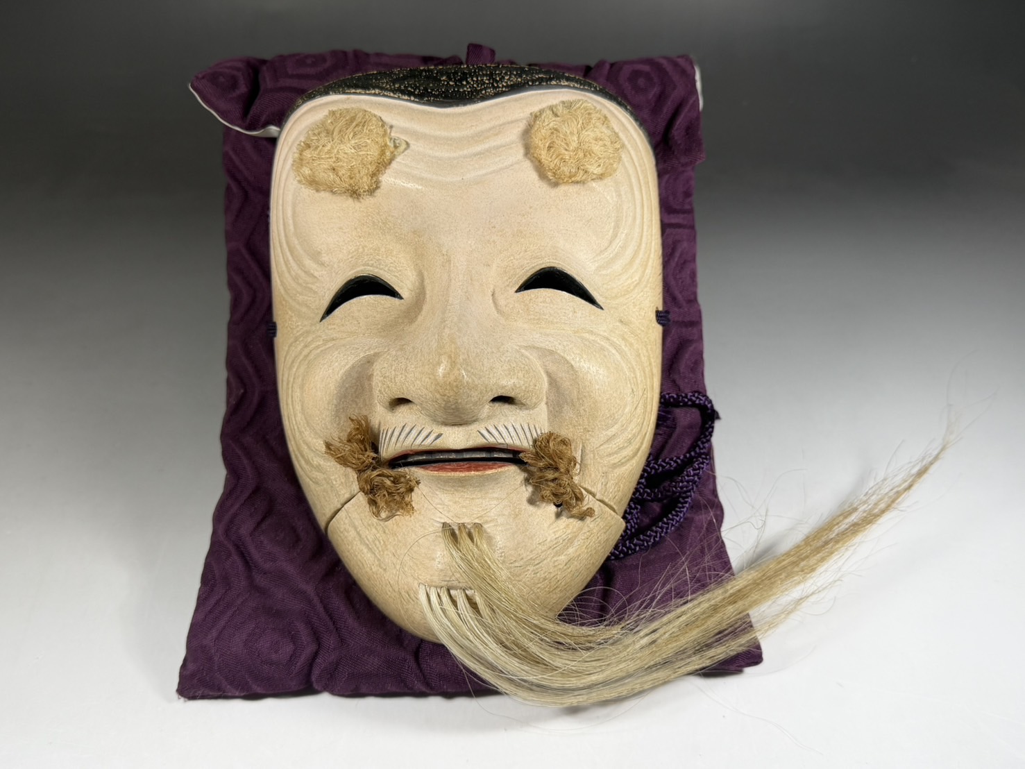 能面師 南禅寺最勝院 桜井周錬 造 「翁」 木彫能面