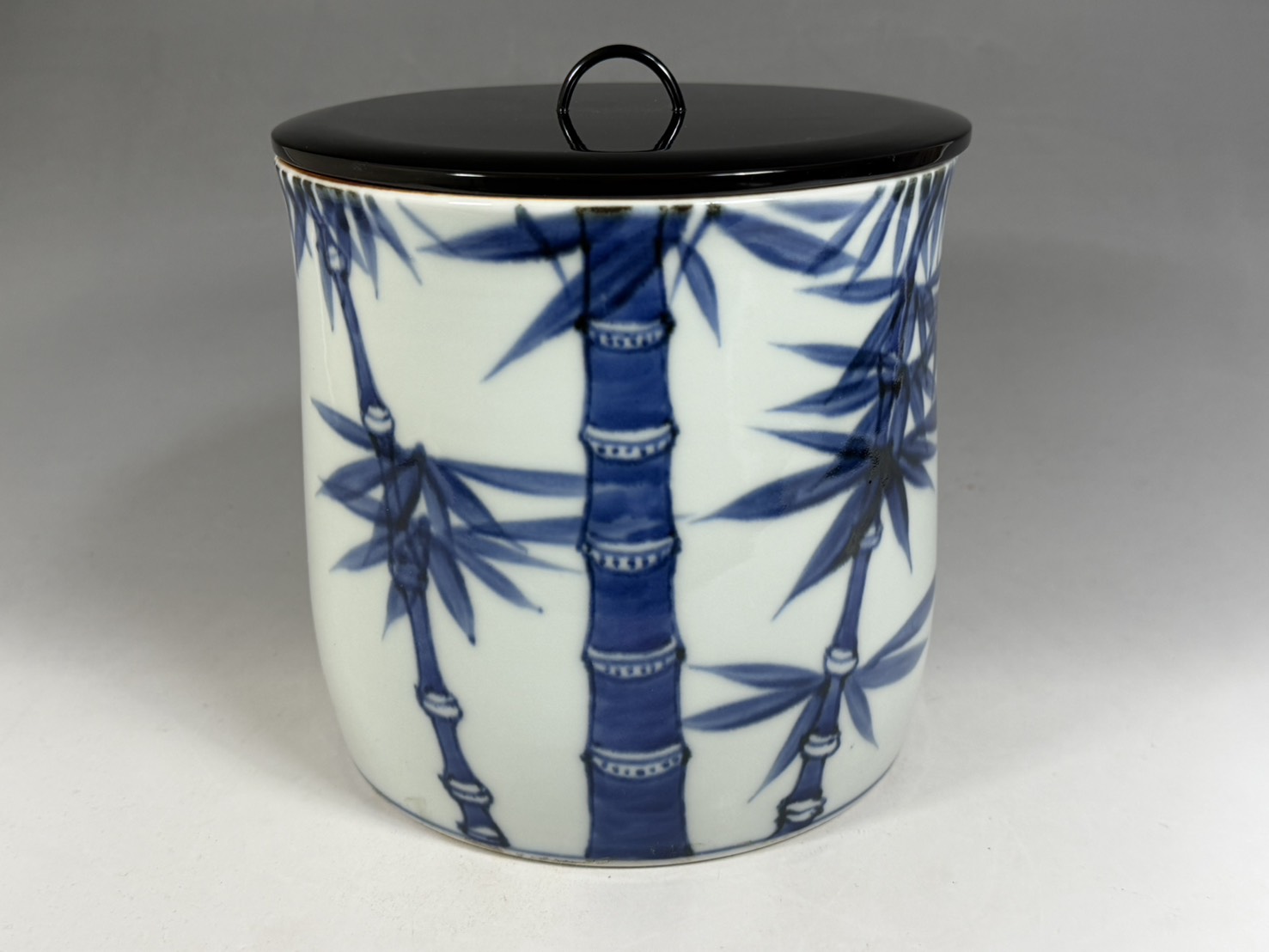 真葛焼 宮川香斎 造 染付竹 水指