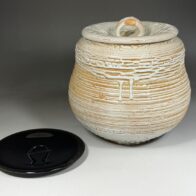 十四代 朝日豊斎 しだ萩糸目 水指