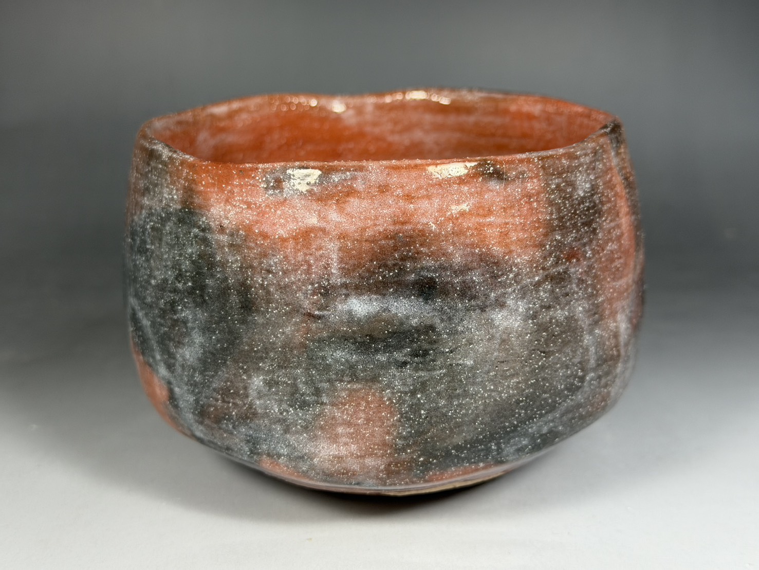 八代目 吉向十三軒 造 赤 茶碗 / 裏千家 十五代 鵬雲斎 書付