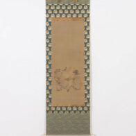 英一蝶 掛軸(絹本) ｢福人｣