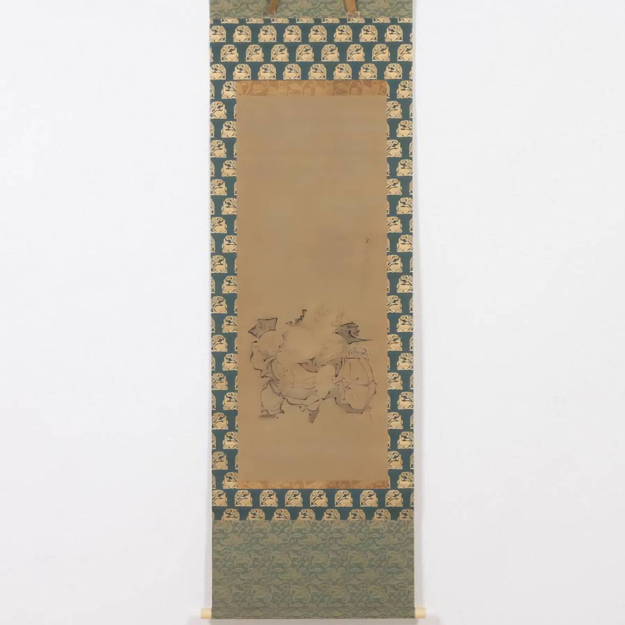 英一蝶 掛軸（絹本） ｢福人｣