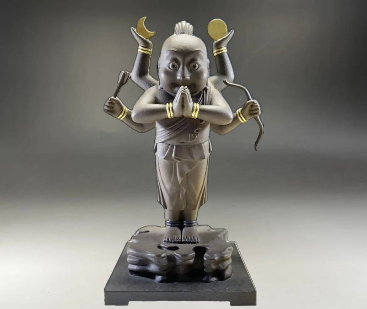 籔内佐斗司「阿修羅坊」ブロンズ