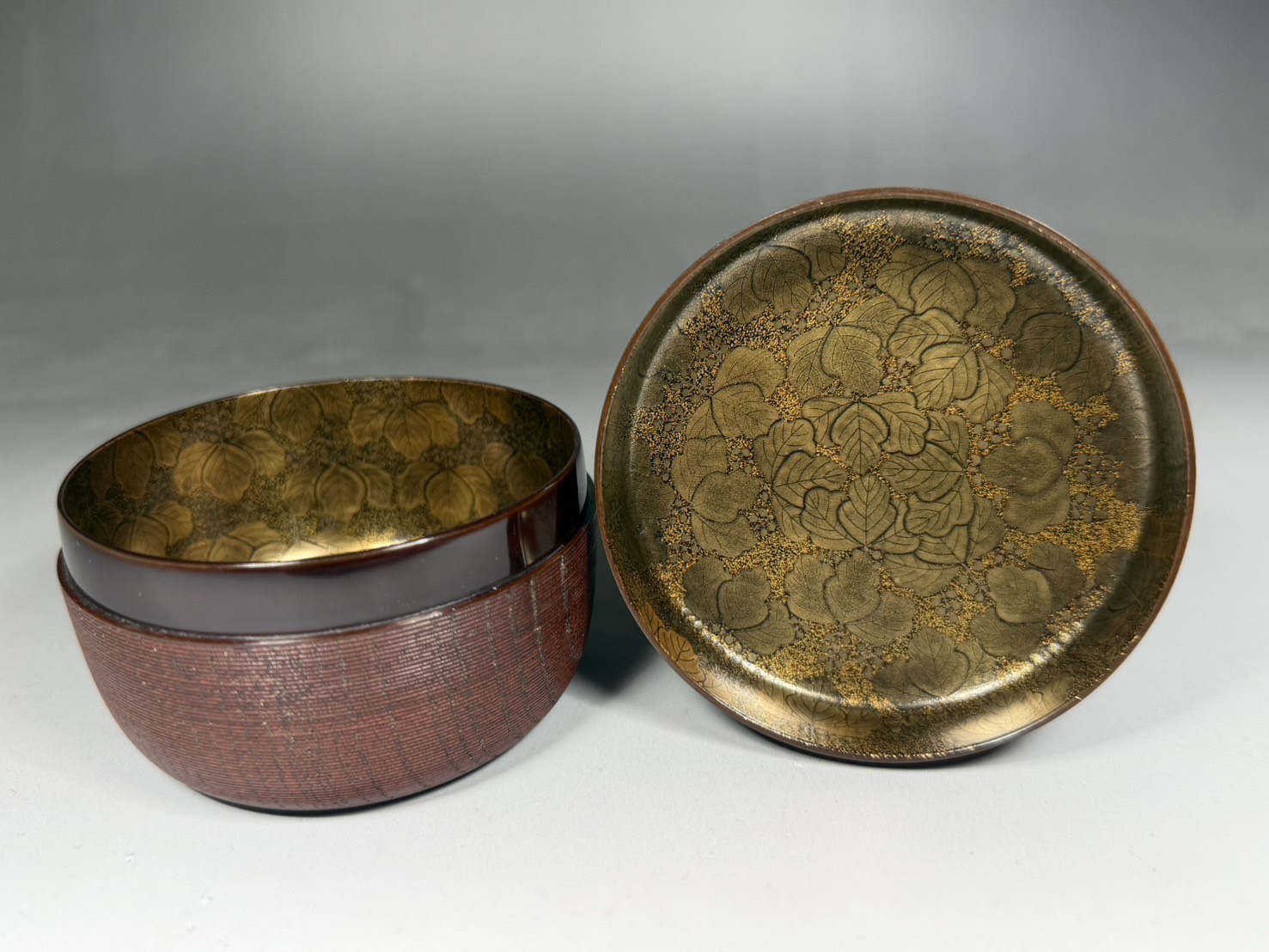 松井松涛 作 平棗 / 高林吟月、佐藤貞一ら 桐蒔絵