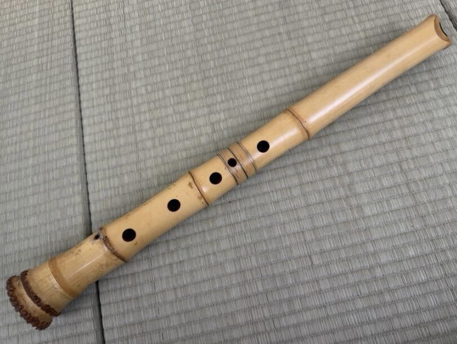 都山流 尺八 関口聖岳 二印 銀三線 藤巻 七孔