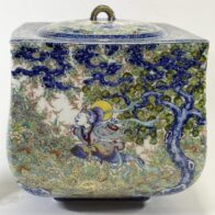 葉山有樹 金彩洛妹真珠天女図 水指「飛天」