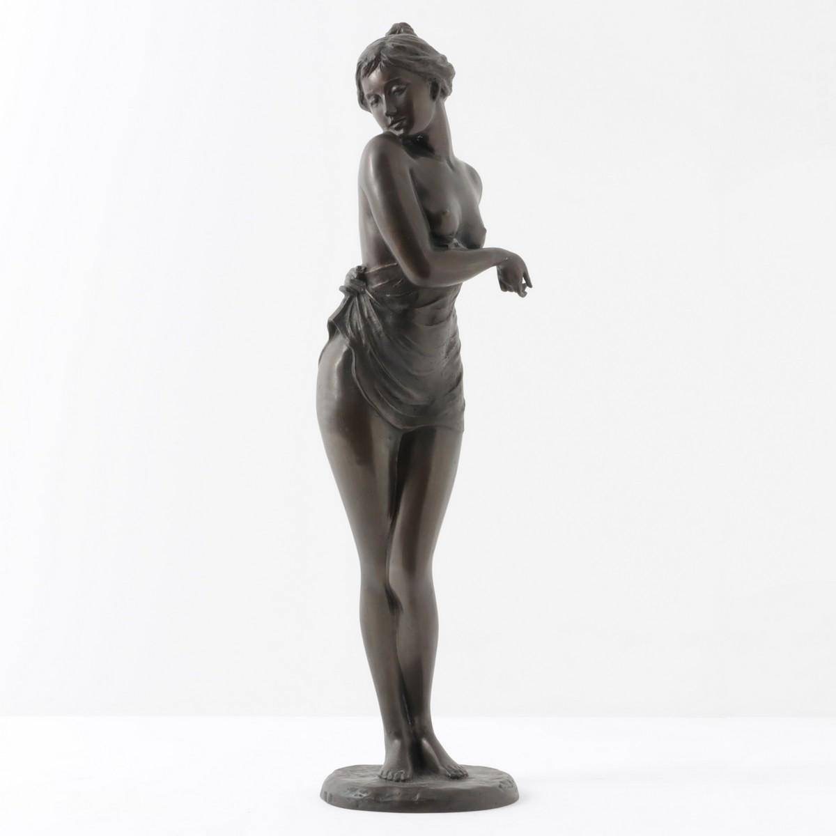 竹中正晴「はじらい」ブロンズ像 少女像 彫刻