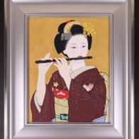 倉田冨美 作「笛」日本画