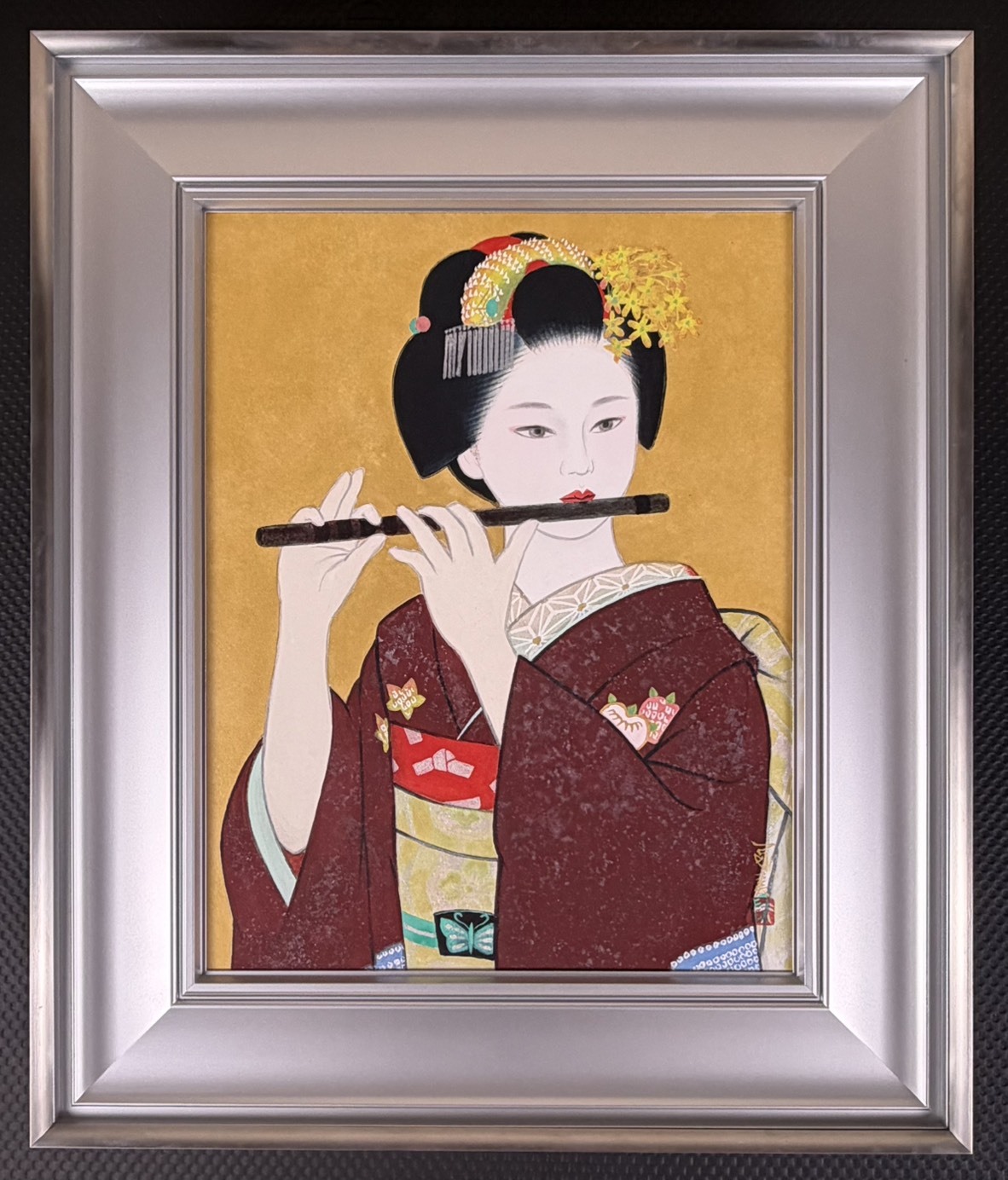 倉田冨美 作「笛」日本画