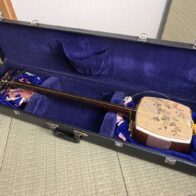 演奏会用 三味線 綾杉彫り