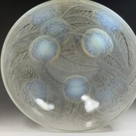 R.LALIQUE ルネ・ラリック 菊紋 硝子鉢 オパールセント