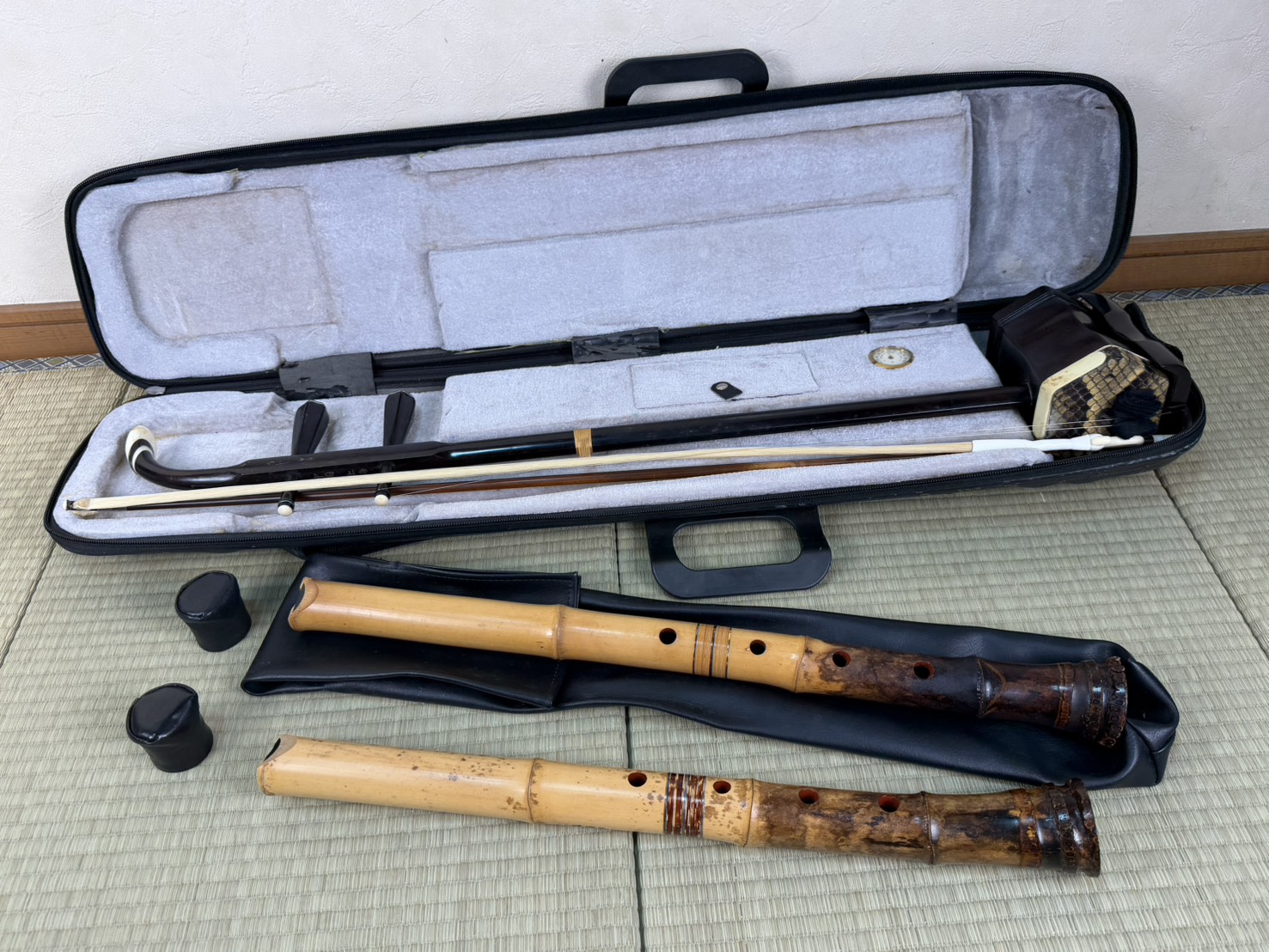 尺八 2点、二胡