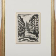 モーリス・ド・ヴラマンク 作「パリの情景」リトグラフ