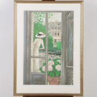 ジャン=ピエール・カシニョール「春のフォッシュ通り」リトグラフ