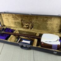 津軽三味線(子持ち綾杉彫り、金細)