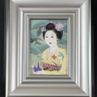 中尾淳「折鶴」日本画 SM号